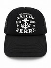 Sailor Jerry Spiced Rum Trucker Hat Black Mesh Snapback Otto Anchor 1911 1973