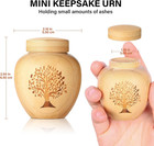 Small Urns For Human Ashes Keepsake Set Of 1 mini Urns For Ashes Made Of Bamboo