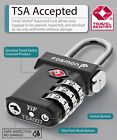 4 Tsa Approve 3 Digit Combination Travel Suitcase Luggage Lock Bag Padlock Reset