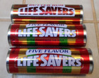 3- Vintage Lifesavers  2    Butter Rum  7   Holiday Candy Tins -  Low Shipping