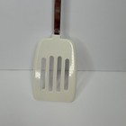 Vintage Ekco 12 5    Slotted Spatula - Nylon Blade Plastic Handle - White Nos 1993
