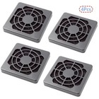 4 Pcs 50mm Black Square Plastic Cooling Fan Filter Cover Dust Screen For Filter