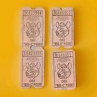 Vintage 1980 s Chuck E Cheese Gray Arcade Ticket  1  Collectible Collector Rare