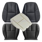 For 2007-2014 Chevy Silverado 1500 2500 3500 Hd Front Leather Seat Cover Black