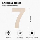 12 Inch Large Wooden Number 7 1 4 Inch Thick For Wall Decor