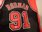 Dennis Rodman Signed Black Custom Chicago Bulls Jersey Jsa Wb953322