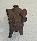 Vintage Cast Iron Pig With Wings 7 