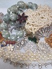 Damaged Jewelry Vtg To Mod  Broken Costume Repair  Parts  Rhinestone Lot Bundle