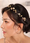  Gold Leaf Headband For Women Wedding Bridal Boho Hair Piece Dainty Hair 