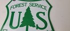 Vintage Forest Service Sign - Agricultural National Park Porcelain Gas Pump Sign
