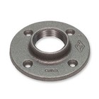 1 2  Black Malleable Iron Floor Flange Fitting Pipe Npt - Lot Of 100