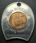 1953-d Encased Lincoln Cent Schenley Blended Whiskey Good Luck Penny