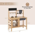 Mud Kitchen Kids Pretend Play Kitchen Toy Set Outdoor Wooden Kitchen Playset