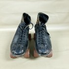 Black Leather Vintage Hyde Cap Toe Fo-mac Roller Skates Kurite Size 11