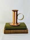 Vintage Gregorian Copper Chamber Candlestick Holders With Brass Loop Made In Usa