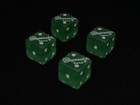 Fitzgeralds Casino Reno  Green Uv Dice  Set Of 4- Glow Under Black Lights