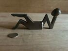 Dolbi Cashier Modernist Sculpture Brass Figurine Paperweight Vintage Abstract