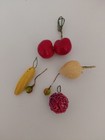 Vintage Spun Cotton Christmas Ornaments Fruits Lot 
