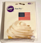 Usa Flag Fun Pix Cupcake Toppers Appetizer Picks Wilton  704 Patriotic 2pks X 40