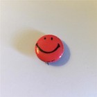 Vtg Tiny Smiley Face Pinback 70s Traffic Stoppers Pin Button Pink Have Nice Day