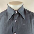 Scott Barber Shirt Mens Medium Black Button Down Vintage Casual Viscose Classic