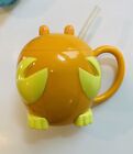Kids Toddler Trainer Sippy Cups Yellow Feeding With Lid Straw And Handle 8 Oz