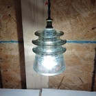 Vintage Glass Insulator Pendant Light Antique Industrial Hanging Lamp Steampunk