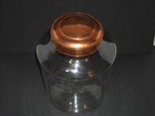 Xlg 9 3 4  H  6 3 4  D  Blown Glass Apothecary Pantry Jar W lid Pharmacy