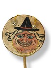 Antique German Halloween Noisemaker Rattle Paper Drum W  Original Bells Folk Toy
