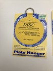 The Original Disc Adhesive Plate Hanger Set  3-3 Inch Hangers  Yellow Nos Mcm
