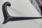 Stainless Steel Tactical Antique Engraved Derby Head Handle Walking Stick Cane