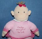 Children Are A Gift Of The Lord Dayspring Baby Girl Doll Rattle Toy Pink Plush