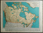 Vintage 1942 Atlas Map World War Ww Ii Dominion Of Canada   Maritimes Pei Nb Ns 