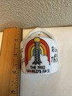 Vtg 1982 World   s Fair Rings And Thing Ceramic Wall Pocket Souvenir 3    X 2 25   