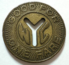 1970 Nyc Transit Authority New York City Subway Token Five Boroughs Historical