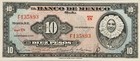 1954 Mexico 10 Pesos Banknote  Mar  a Estela Ruiz Vel  zquez  Guanajuato