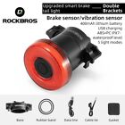 Rockbros Led Bike Taillight Usb Rechargeable Bicycle Smart Brake Sensing Rear