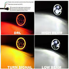 7  Inch Round Led Headlight High-low Red Halo Beam Fit Chevy Ii nova 1969-1979