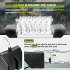 12 Head Ultrasonic Fogger Mist Maker 9000ml h Ultrasonic Fogger Waterproof Power