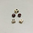 Vintage Backgammon 5-pc Dice Set  1 Doubling Cube   2 Pairs Of Rounded Edge Dice