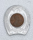 Vintage Sullivan County Ny Catskills Horseshoe Encased Cent Good Luck 1966 Penny