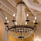  Crystal Chandeliers  Vintage French Empire Chandelier 8 Lights  Farmhouse 