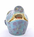 1930 s Chinese Export Famille Rose Porcelain Hog Pig Head Bowl Tureen Box