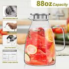 Yirilan Glass Pitcher Water Pitcher With Lid Heat Resistant Water Glass Jug