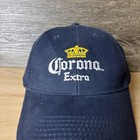 Corona Extra Hat Cap Strap Back Navy Blue Yellow Embroidered Beer Promo Mens