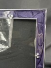 Purple Enamel And Rhinestone Picture Photo Frame 5 X 7