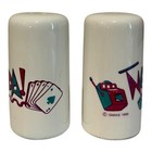 Vintage 1990 Las Vegas Salt And Pepper Shakers Ceramic