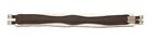 English Saddle Girth -shaped Fleece -elastic End - Brown - 36  To 54 