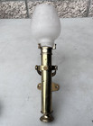Antique Nautical Marine Brass Gimbal Swivel Hurricane Candle Holder Sconce Light