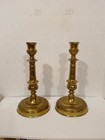 Vintage 10  Brass Candlestick Holders Pair Ornate Traditional Candle Sticks